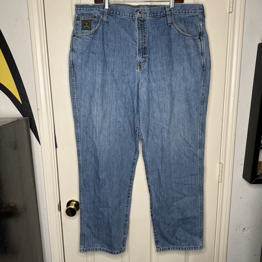 Cinch Jeans Mens 40x32 Blue Rodeo Western Green Label Relaxed Fit Straight Leg